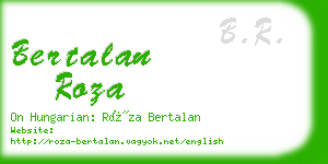 bertalan roza business card